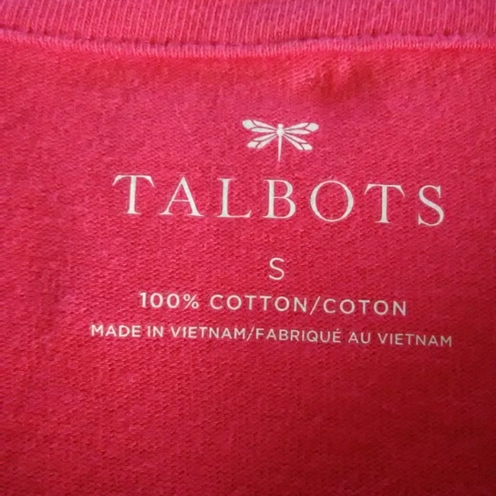 Talbots pink cotton top - Picture 3 of 4